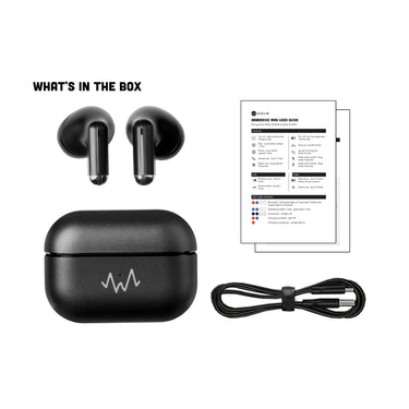 Wave Audio True Wireless Bluetooth Earbuds with Case Immersive Mini - Black